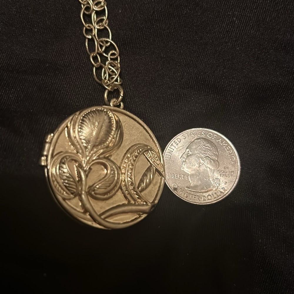 Fun Goldtone Locket Necklace - Picture 4 of 4